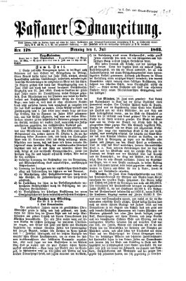Donau-Zeitung Dienstag 1. Juli 1862