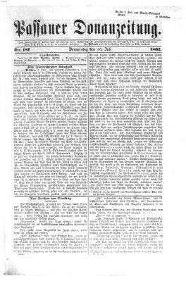 Donau-Zeitung Donnerstag 10. Juli 1862