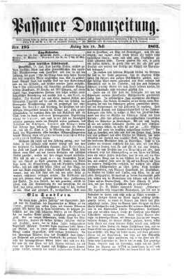 Donau-Zeitung Freitag 18. Juli 1862