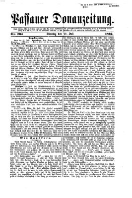 Donau-Zeitung Sonntag 27. Juli 1862