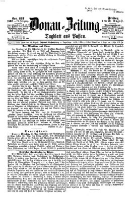 Donau-Zeitung Freitag 29. August 1862