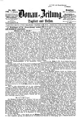 Donau-Zeitung Samstag 4. Oktober 1862