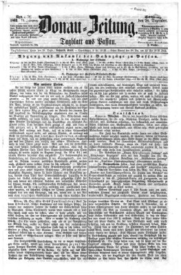 Donau-Zeitung Sonntag 28. Dezember 1862