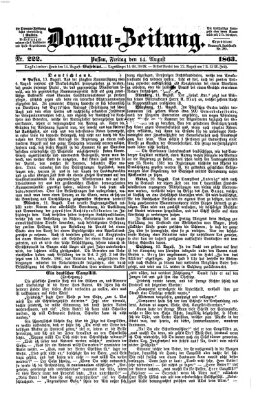 Donau-Zeitung Freitag 14. August 1863