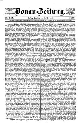 Donau-Zeitung Samstag 5. September 1863