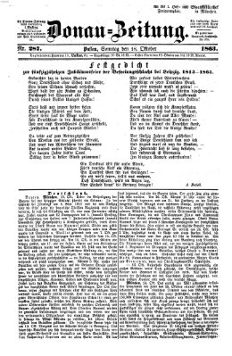 Donau-Zeitung Sonntag 18. Oktober 1863