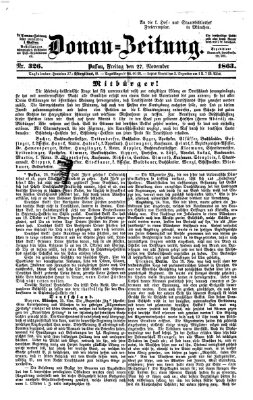 Donau-Zeitung Freitag 27. November 1863