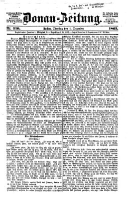 Donau-Zeitung Dienstag 1. Dezember 1863