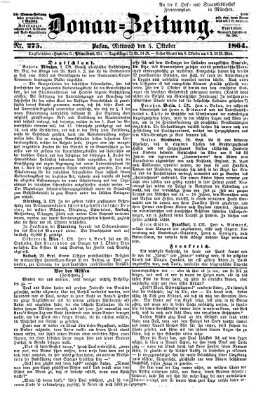 Donau-Zeitung Mittwoch 5. Oktober 1864