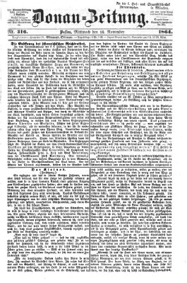 Donau-Zeitung Mittwoch 16. November 1864