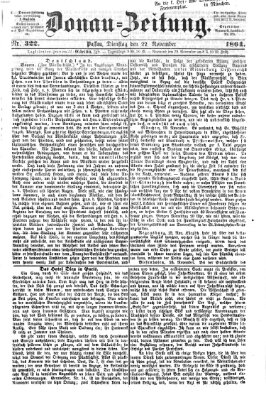 Donau-Zeitung Dienstag 22. November 1864