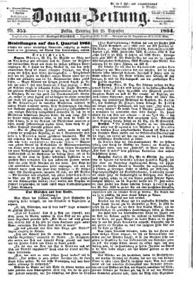 Donau-Zeitung Sonntag 25. Dezember 1864