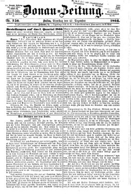 Donau-Zeitung Dienstag 27. Dezember 1864