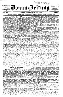 Donau-Zeitung Donnerstag 26. Januar 1865
