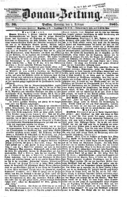 Donau-Zeitung Sonntag 5. Februar 1865