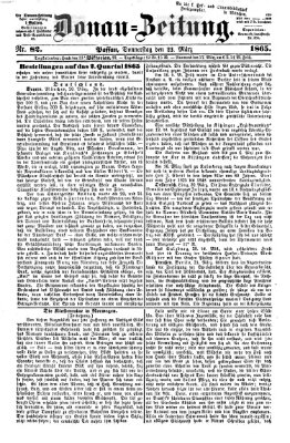 Donau-Zeitung Donnerstag 23. März 1865