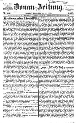 Donau-Zeitung Donnerstag 30. März 1865