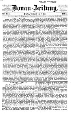 Donau-Zeitung Mittwoch 7. Juni 1865
