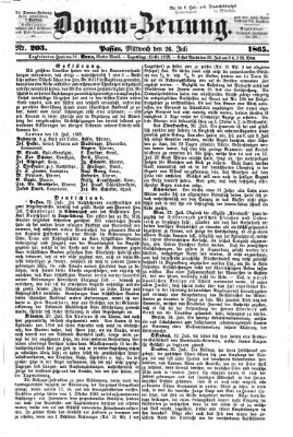 Donau-Zeitung Mittwoch 26. Juli 1865