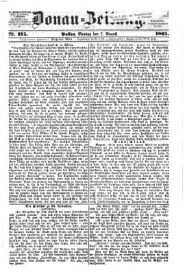 Donau-Zeitung Montag 7. August 1865