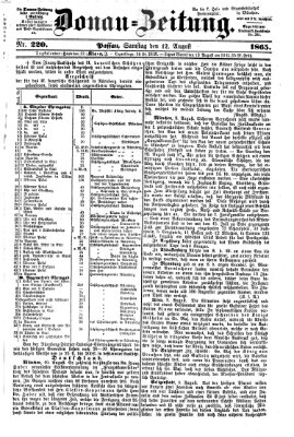 Donau-Zeitung Samstag 12. August 1865