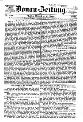 Donau-Zeitung Mittwoch 16. August 1865