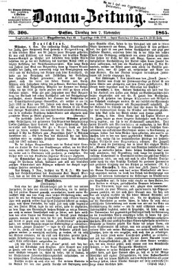 Donau-Zeitung Dienstag 7. November 1865