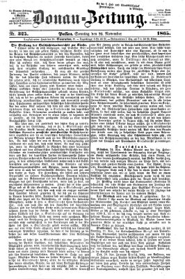 Donau-Zeitung Sonntag 26. November 1865