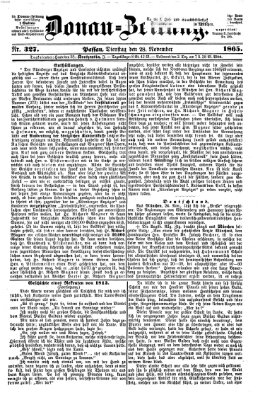 Donau-Zeitung Dienstag 28. November 1865