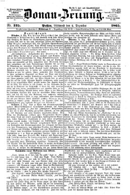Donau-Zeitung Mittwoch 6. Dezember 1865