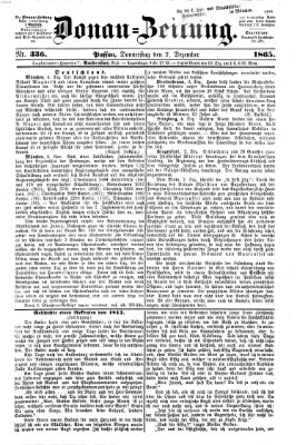 Donau-Zeitung Donnerstag 7. Dezember 1865