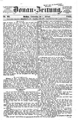 Donau-Zeitung Donnerstag 1. Februar 1866