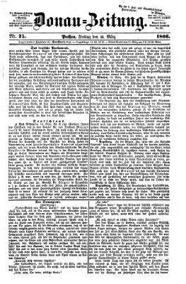 Donau-Zeitung Freitag 16. März 1866