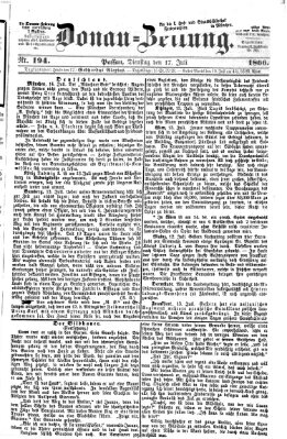 Donau-Zeitung Dienstag 17. Juli 1866