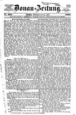 Donau-Zeitung Mittwoch 25. Juli 1866