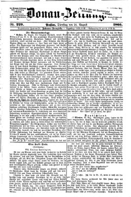 Donau-Zeitung Dienstag 21. August 1866