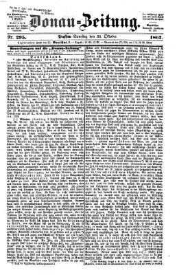 Donau-Zeitung Samstag 26. Oktober 1867