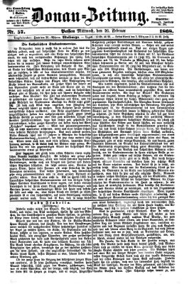 Donau-Zeitung Mittwoch 26. Februar 1868