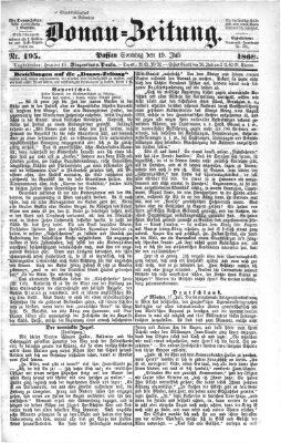 Donau-Zeitung Sonntag 19. Juli 1868