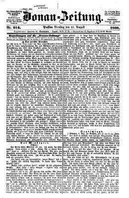 Donau-Zeitung Dienstag 11. August 1868