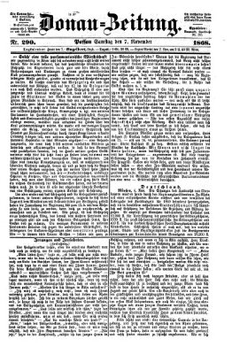 Donau-Zeitung Samstag 7. November 1868
