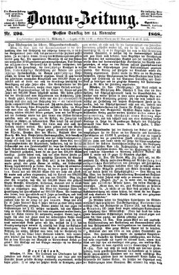 Donau-Zeitung Samstag 14. November 1868