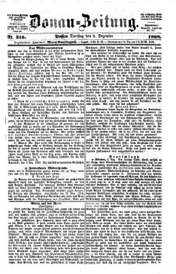 Donau-Zeitung Dienstag 8. Dezember 1868