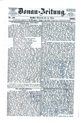 Donau-Zeitung Mittwoch 10. März 1869