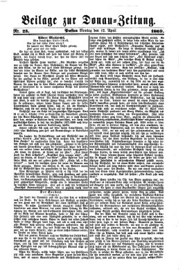 Donau-Zeitung Montag 12. April 1869