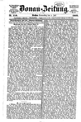 Donau-Zeitung Donnerstag 1. Juli 1869