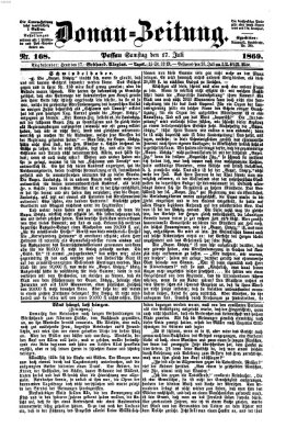 Donau-Zeitung Samstag 17. Juli 1869
