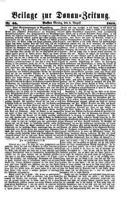 Donau-Zeitung Montag 9. August 1869