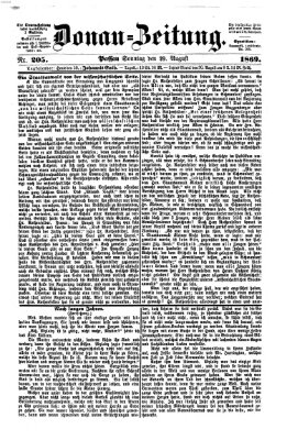 Donau-Zeitung Sonntag 29. August 1869