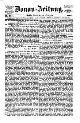 Donau-Zeitung Freitag 10. September 1869